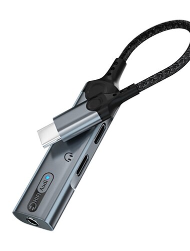  Neuer 3-in-1-USB-C-Audio-Ladesplitter Typ C auf 3,5-mm-Buchse + Dual-Typ-C-Kopfhörerbuchsenadapter
