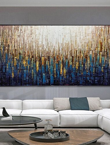  Mintura handgefertigte abstrakte Landschaftsölgemälde auf Leinwand, Wandkunst, Dekoration, moderne Bilder für Heimdekoration, gerolltes, rahmenloses, ungedehntes Gemälde