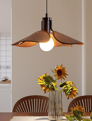  Led hanglamp hout stof hanger hanglamp loft in hoogte verstelbare plafond hanglamp slaapkamer bar cafe kantoor tafel hangende lampen 110-240v