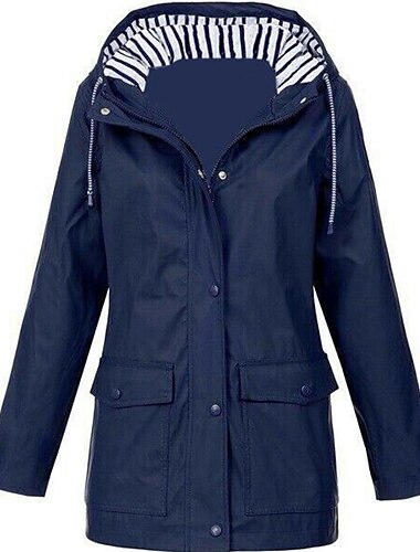  damen regenjacke wandern regenmantel wasserdichte jacke outdoor winddicht schnell trocknend leichte kapuze windjacke parka Trenchcoat top camping jagd angeln marine pink blau lila