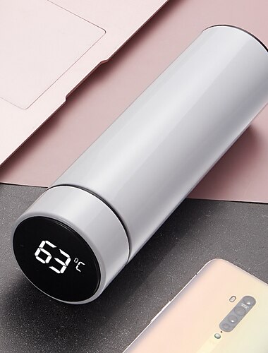  480 ml digitale Thermoskanne, intelligente Temperaturanzeige, Wasserflasche, Wärmekonservierung, Vakuum-Thermoskanne für Kaffee, Tee