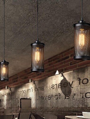  luz colgante de techo, araña industrial retro, lámpara colgante de hierro de altura ajustable, pantalla de lámpara de metal, luz de techo, luz colgante para la decoración del pasillo del comedor