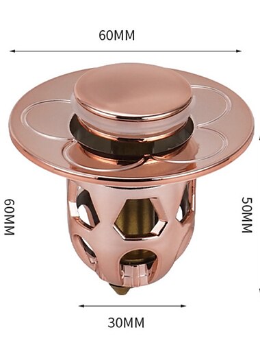  2 Stück neue Pop-Up-Bounce-Core-Becken-Abflussfilter Haarfänger Waschbecken Sieb Badewannen-Stopper Bad-Stecker Badezimmer-Gadgets