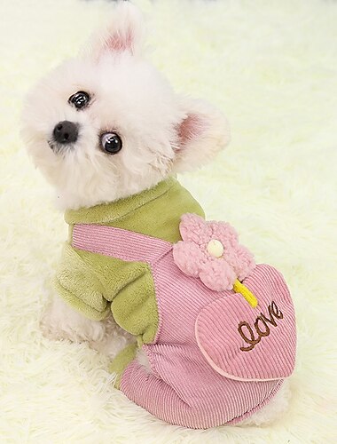  Hund Katze Overall Mode Lässig Winter Wasserdicht Warm Atmungsaktiv Weich Waschbar Alltagstauglich Hundebekleidung for Bichon Frise Zwergspitz Baby Haustier Papillon Klein