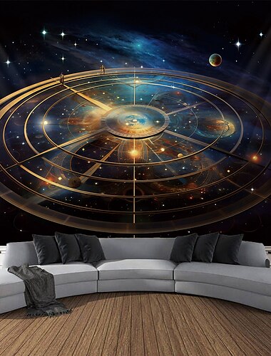  Fantasy-Stern-Orbit-Hängeteppich, Wandkunst, großer Wandteppich, Wanddekoration, Fotografie, Hintergrund, Decke, Vorhang, Zuhause, Schlafzimmer, Wohnzimmer, Dekoration