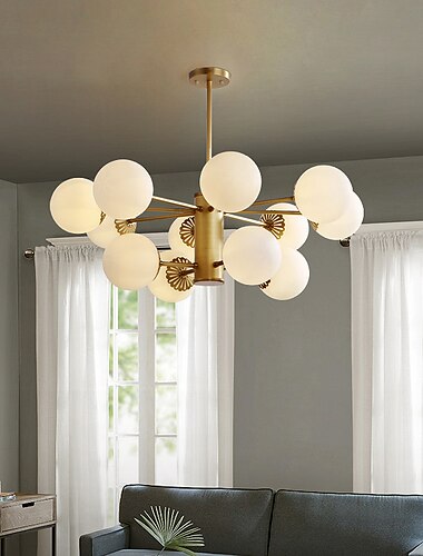  led hanglamp 1/3/6/9/12-licht glas spoetnik kroonluchter licht moderne gouden kroonluchters hanglamp vintage globe ball plafond inbouw armatuur 110-240v