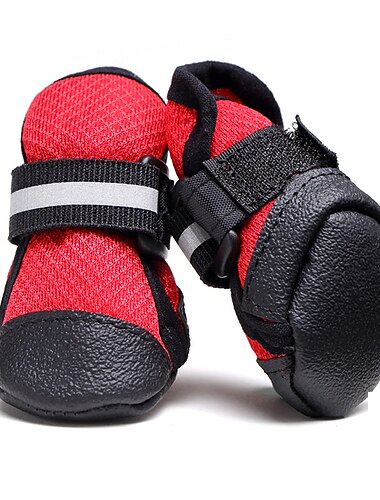  Neue Hundeschuhe mit atmungsaktivem Mesh, das die Füße nicht verstopft, ein Verrutschen verhindert und bequem ist. Die Vorder- und Rückseite der Sohle sind mit verschleißfesten Haustierschuhen