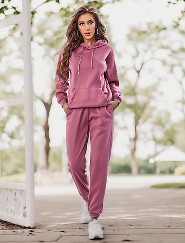  Women's Tracksuit Sweatsuit 2 Piece Casual Long Sleeve Breathable Quick Dry Moisture Wicking Gym Workout Running Jogging Sportswear Activewear Solid Colored Dark Grey Violet Black