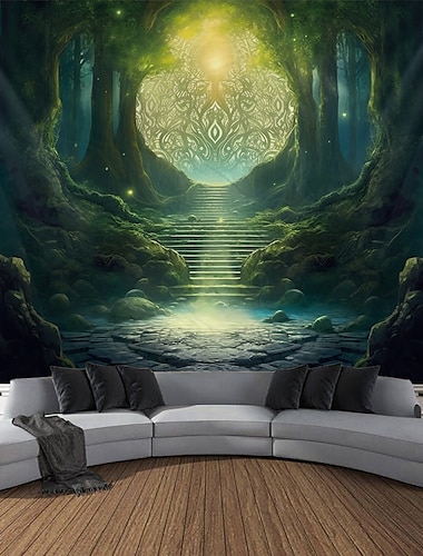  bohemian meditatie yoga hangend wandtapijt kunst groot wandtapijt muurschildering decor foto achtergrond deken gordijn huis slaapkamer woonkamer decoratie