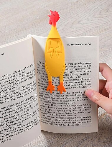  1 шт. закладка с изображением курицы, силиконовая 3d закладка с забавными животными из мультфильмов для любителей книг, милый маркер для страниц, уникальный подарок, школьные принадлежности