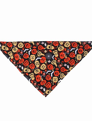  Cachorros Gatos Bandanas e chapéus Acessórios para babadores triângulo Traje de Halloween Moda Engraçado Inverno Respirável Macio Lavável Confortável Ao ar livre dia das Bruxas Casual / Diário Roupas