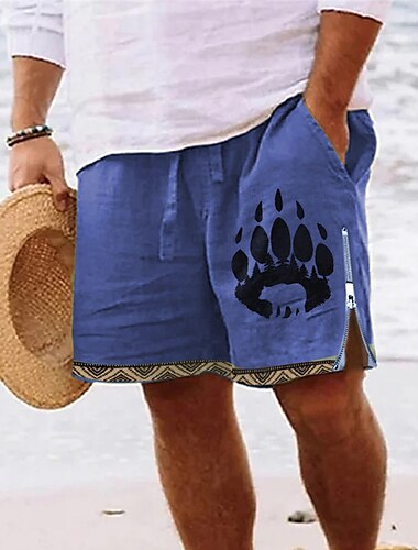  Herren Grafik-Drucke Boardshorts Badeshorts Badehose Schwimmshorts Bademode Mittlere Taillenlinie Vintage Ethnischer Stil Retro Vintage Casual Täglich Festtage Zip Tasche Elastische Taille Designer