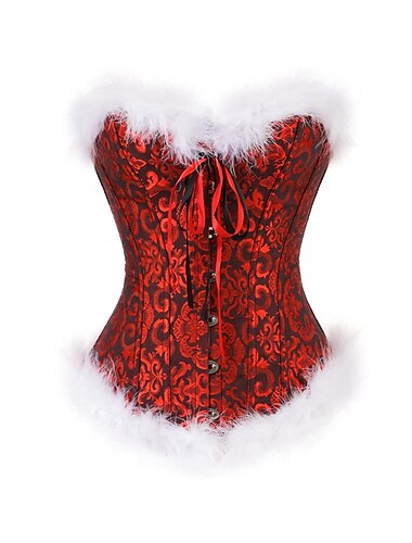  Vrouwen Plus Size Body Shaper Bloem Mode Korsetten Comfort Feest Kerst Huis Polyester Ademend Bandeau Mouwloos Rugloos Veer Lente Zwart Rood Wijn Valentijnsdag Gift voor Haar