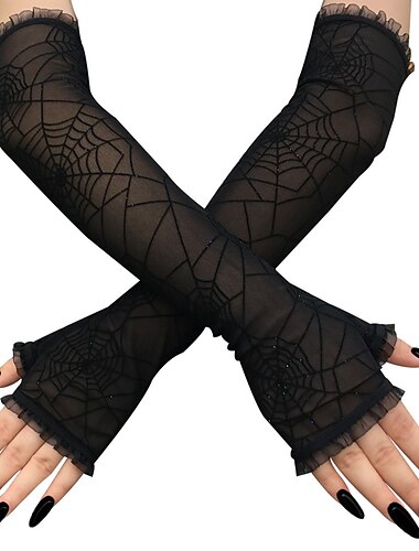  Heks Handschoenen Volwassenen' Vrouwen Punk Gotisch Halloween Halloween Carnaval Mardi Gras Gemakkelijke Carnaval Kostuum voor Walpurgisnacht