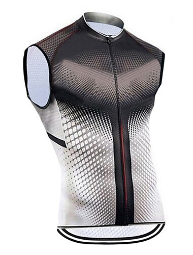  Herren Damen Fahrradweste Ärmellos Fahhrad Shirt mit 3 Gesäßtaschen MTB Mountain Rennrad Atmungsaktiv Schnelltrocknend Weich Reflexstreiffen Schwarz / Orange Weinrot Schwarz Graphic Spandex Sport