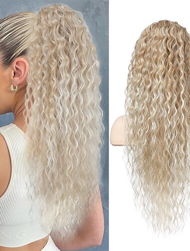  Correa Coletas Mujer / Suave / Clásico Pelo sintético Pedazo de cabello La extensión del pelo Rizado 26 pulgadas Fiesta / Noche / Ropa Cotidiana / Vacaciones
