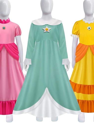 Princesse Peach Costume de cosplay Bal Masqué Accessoires Cosplay Cosplay de Film for Femmes Fille Enfant Adulte Carnaval Mascarade