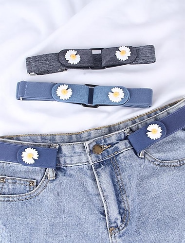  cinturón libre perforado sin marcas, los jeans de verano para mujer son versátiles, elásticos y decorativos, cintura invisible para mujer