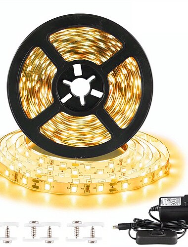  5m 2x5M Bandes Lumineuses LED Flexibles Ensemble de Luminaires 300-600 LED 2835 SMD 8 mm 1Set Support de montage 1 jeu Blanc Chaud Violet Bandes lumineuses LED Halloween Auto-Adhésives 12 V