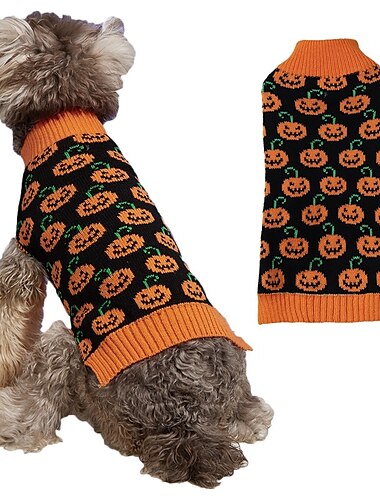 Hund Katze Pullover Jumper Cool Lustig Winter Atmungsaktiv Weich Waschbar Bequem Outdoor Halloween Alltagstauglich Hundebekleidung for Bichon Frise Zwergspitz Baby Haustier Papillon Klein