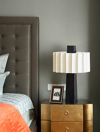  Luminária de Mesa / Luz de Leitura Proteção para os Olhos / Decorativa Contemporâneo Moderno / Tradicional / Clássico Para Quarto / Escritório Metal 85-265V Abajur preto + branco