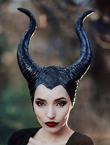  Halloween heks Maleficent Hoed Halloween Props Ossen Hoorns Volwassenen Vrouwen Halloween Halloween Carnaval Eenvoudig Carnaval Kostuum voor Walpurgisnacht