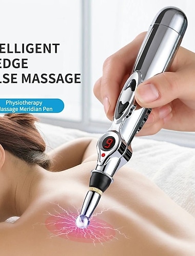  Acupuncture Pen 5 in 1 Electronic Acupuncture Pen Meridian Energy Pulse Massage PenMulti-Function Massage Pen Tools for Massage Energy Therapy Pain Relief1 x AA Battery (Not Included)