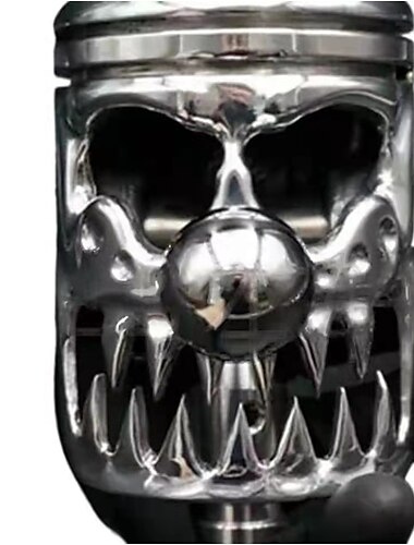  Halloween-Dekor, Metall-Schädelform, Edelstahl-Formteil, Auto-Schaltknauf-Abdeckung, Automatik-Schaltknauf-Wähler für Schaltgetriebe, passend für die meisten Automatikfahrzeuge