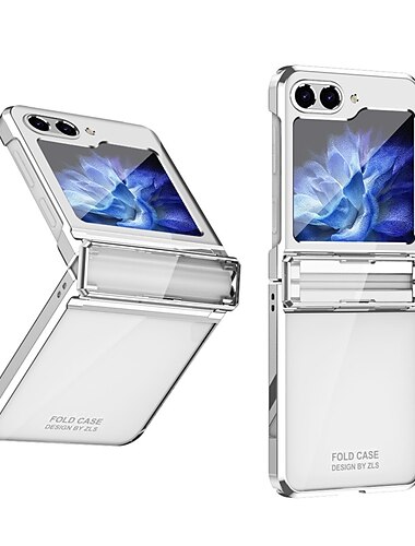  telefone Capinha Para Samsung Galaxy Z Flip 7 Z Virar 6 Z Flip 5 Z Flip 4 Z Flip 3 Capa traseira Galvanizado Proteção de corpo inteiro Anti-Arranhões PC