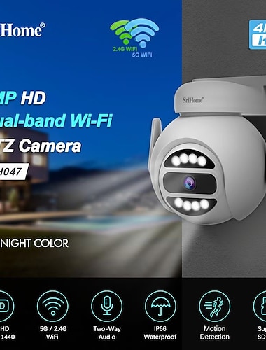  4mp speed dome auto tracking ptz kamera smart home udendørs trådløs wifi kamera overvågningsmonitor