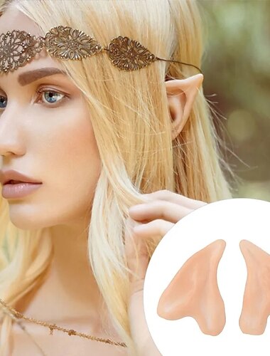  Halloween elfenoren cosplay rekwisieten, latex feeënengel aankleedoortjes, halve elfenoren voor Halloween kostuum, feestdecoratie accessoires