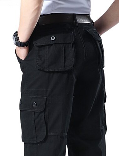  Herren Cargo-Hosen Cargohose Wanderhose 6 Taschen Einfach Komfort Weich Täglich Outdoor Ausgehen Mode Lässig Graues Grün Armee-Gelb Mikroelastisch