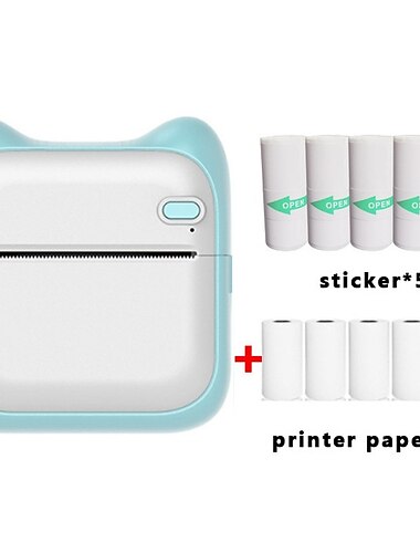  Mini-Taschendrucker, Bluetooth, Foto, Bild, HD, Etikett, Studenten-Thermopapier, Student, falsche Frage, tragbarer Mini-Drucker zum Lernen