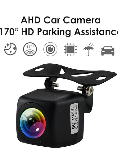  car rearview mirror 1080p high-definition ahd reversing camera with led light night vision rearview car camera rotation