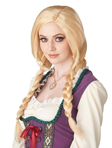  Kalifornien-Kostüme, blonde Zöpfe, Oktoberfest-Biermädchen-Kostüm, Perücke