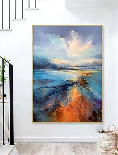  olieverfschilderij handgemaakte handgeschilderde muurkunst abstract mes schilderijlandschap strandhuisdecoratie decor opgerold canvas geen frame niet uitgerekt