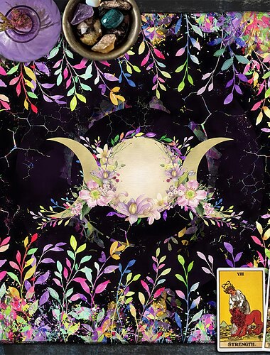  Tarot-Tischdecke für Spiele, Altardecke, Hexerei-Astrologie-Dekor, Orakelkarten-Unterlage, Tarot-Matte, Hexer-Dekor, Partygeschenke, Party-Geschenk-Dekor, Partyzubehör, magische Kunst, Wahrsagerei