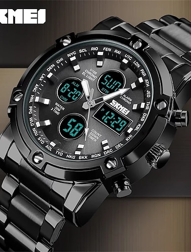  男性 機械式時計 贅沢 大きめ文字盤 防水 ステンレス 腕時計