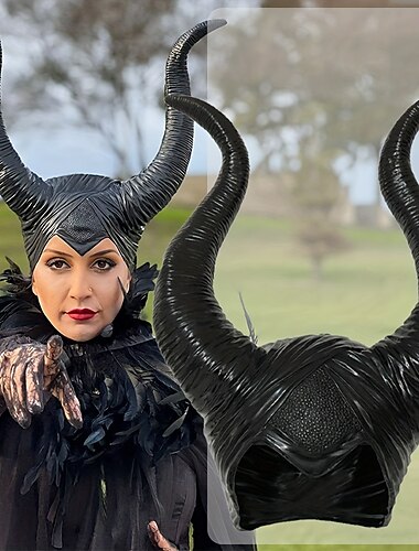  Halloween heks Maleficent Hoed Halloween Props Ossen Hoorns Volwassenen Vrouwen Halloween Halloween Carnaval Eenvoudig Carnaval Kostuum voor Walpurgisnacht