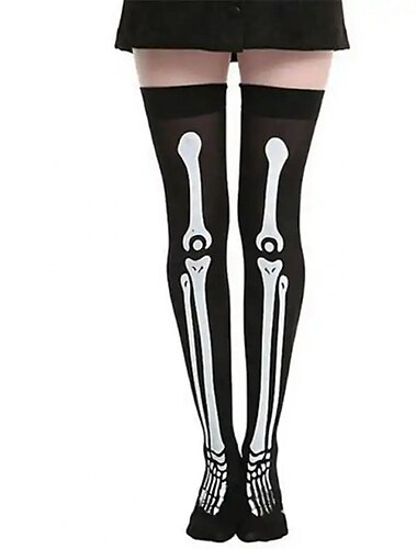  Halloween-Blutsocken, Karneval, Ostern, Zombie-Skelettsocken, Bloody Mary, Krankenschwester, Blutsocken, Skelettsocken, Skelettsocken, knielange Socken, Halloween-Kostüm und