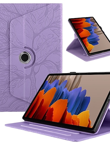  Таблетка Чехлы панели Назначение Samsung Galaxy Tab S8 S7 11'' S6 Лайт A8 10.5'' A 8.0" А8 А7 Лайт со стендом Флип Поворот на 360° дерево ТПУ Кожа PU
