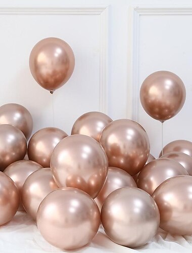 Glänzende Metallperlen-Latexballons, dickes Chrom, metallische, aufblasbare Luftballons, Partydekoration, 100/50/30/10 Stück