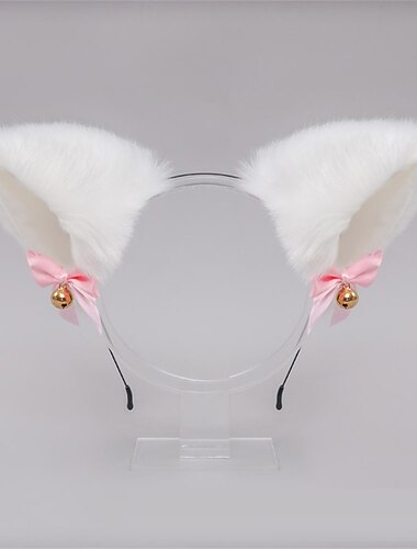  Japanese Cute Plush Cat'S Ears (Steamed Cat-Ear Shaped Bread) Bell Bow Lolita Headdress Fox Ear Accessories Cat'S Ears (Steamed Cat-Ear Shaped Bread) Headband