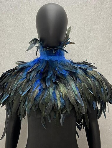  Retro Vintage Punk & Gothic Schals Federumhang Hexe Maleficent Drag Queen Damen Fantasie Walpurgisnacht Karneval Maskerade Party / Abend Pride Parade Pride-Monat Erwachsene Schal