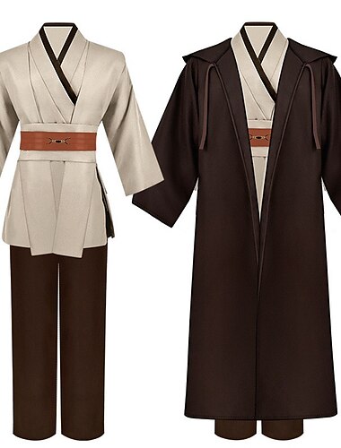  Obi Wan Kenobi Anakin Skywalker Jedi Ritter Cosplay Kostüm Outfits Cosplay Halloween Film Cosplay for Herren Damen Jungen Kinder Erwachsene Halloween Karneval Maskerade