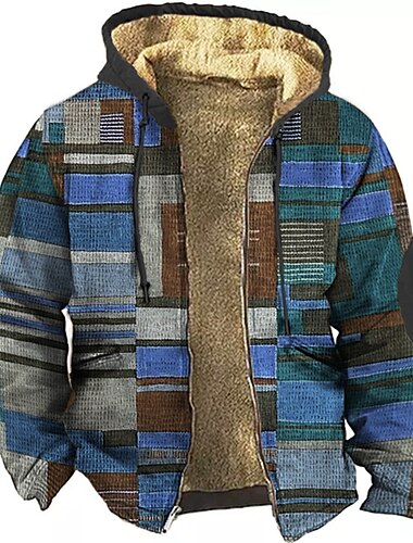  Herren Farbblock Grafik-Drucke Hoodie Sweatshirt Kapuze Hoodies Pullover Kapuzenpullover mit Reißverschluss Langarm Sweatshirt mit Kapuze Mit Kapuze Täglich 3D-Druck Festtage Urlaub Ausgehen Gelb Rote