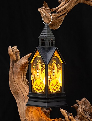  Halloween-Dekoration, Tischlampe, Burglichter, LED-Kerzenlampe, Halloween-Lampe für Tischpartys im Innenbereich, gruselige Dekorationen