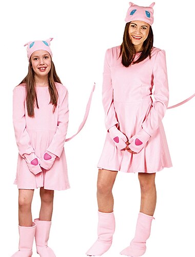 Chat Miauler Costume de carnaval Costume de Cosplay Déguisements d'Halloween pour groupes et familles Enfant Fille Cosplay Déguisements Halloween Carnaval Mascarade Costume de carnaval facile