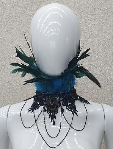  Retro Vintage Punk & Gothic Halskette Federkragen Hexe Maleficent Damen Fantasie Steampunk Walpurgisnacht Maskerade Party / Abend Erwachsene Halsbekleidung
