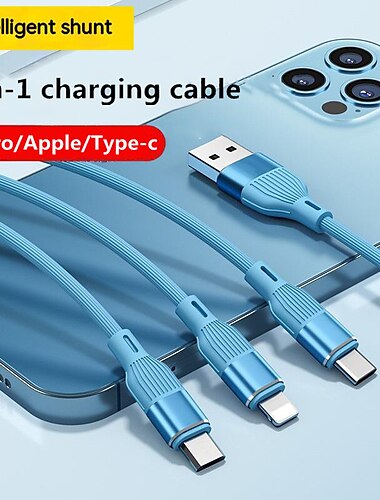  USB-кабель типа C USB-A к USB-C 5 A Кабель для зарядки 3 в 1 Назначение iPhone Аксессуар для мобильных телефонов